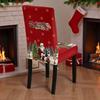 Świąteczny pokrowiec na krzesło z nadrukiem cyfrowym elastyczne pokrowce na krzesła pokrowiec na krzesło biurowe na bankiet Hotel Home Xmas Decor