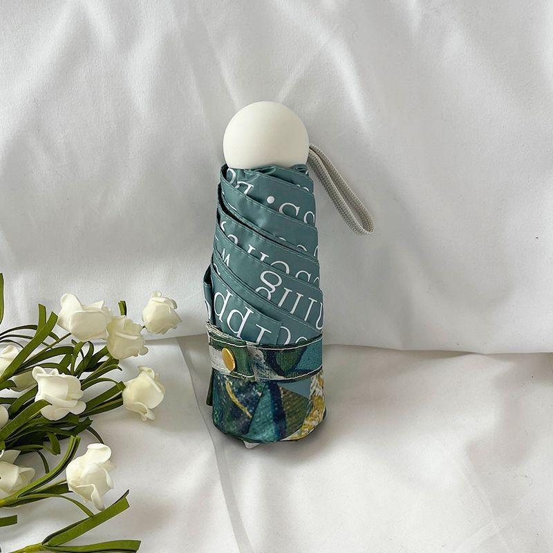 Van Gogh Oil Painting Umbrella Wild Rose Dual-Purpose Umbrella Light Luxury American Retro Umbrella British Style Cheap Sunscree