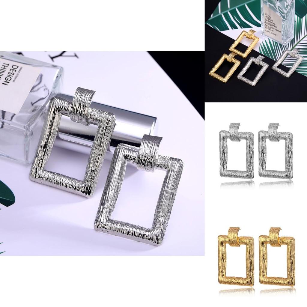 Modern Simple Geometric Alloy Earrings For Women With Independent Packaging