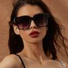 New Luxury Brand Designer Square Oversized Sunglasses Men Women Fashion Thick Frame Glasses Mens UV400 Male Celebrity