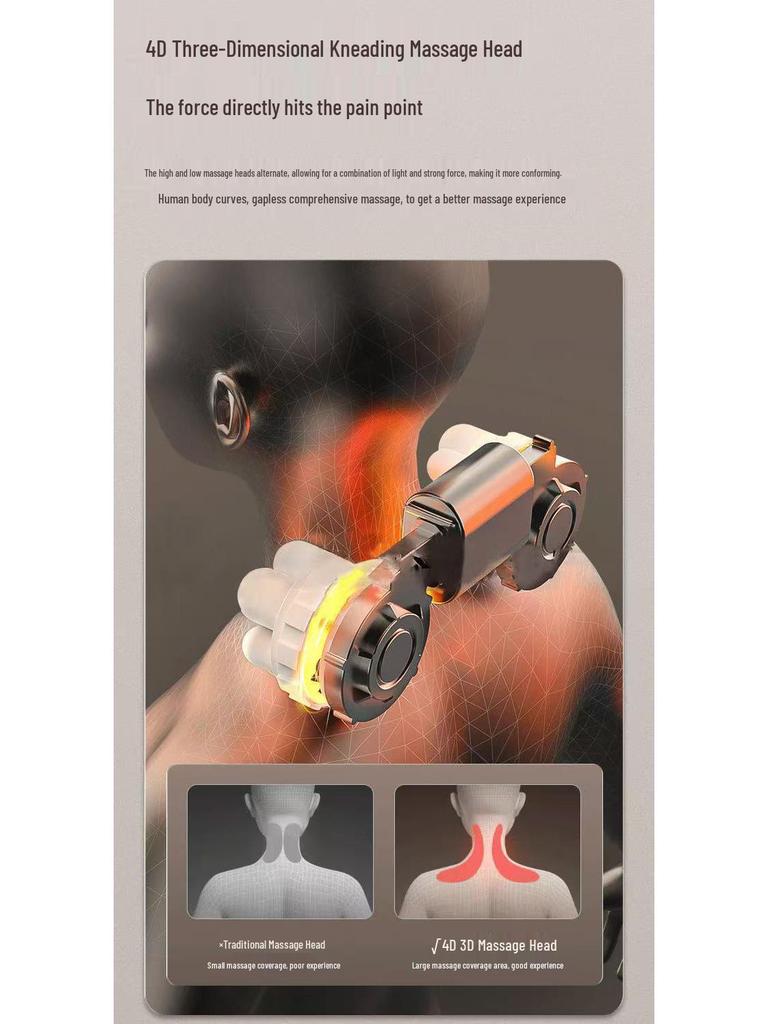 Multi-functional Kneading Massager Pillow for Neck, Shoulder & Body