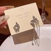 Korean Crystal Butterfly & Pearl Earrings - Elegant, High-End Fashion Accessory for Women