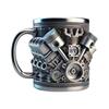 Resin Metal 3D Engine V8 V6 Mug Creative Cup Ornament for Car Lovers Desk Decor Gift Supplies