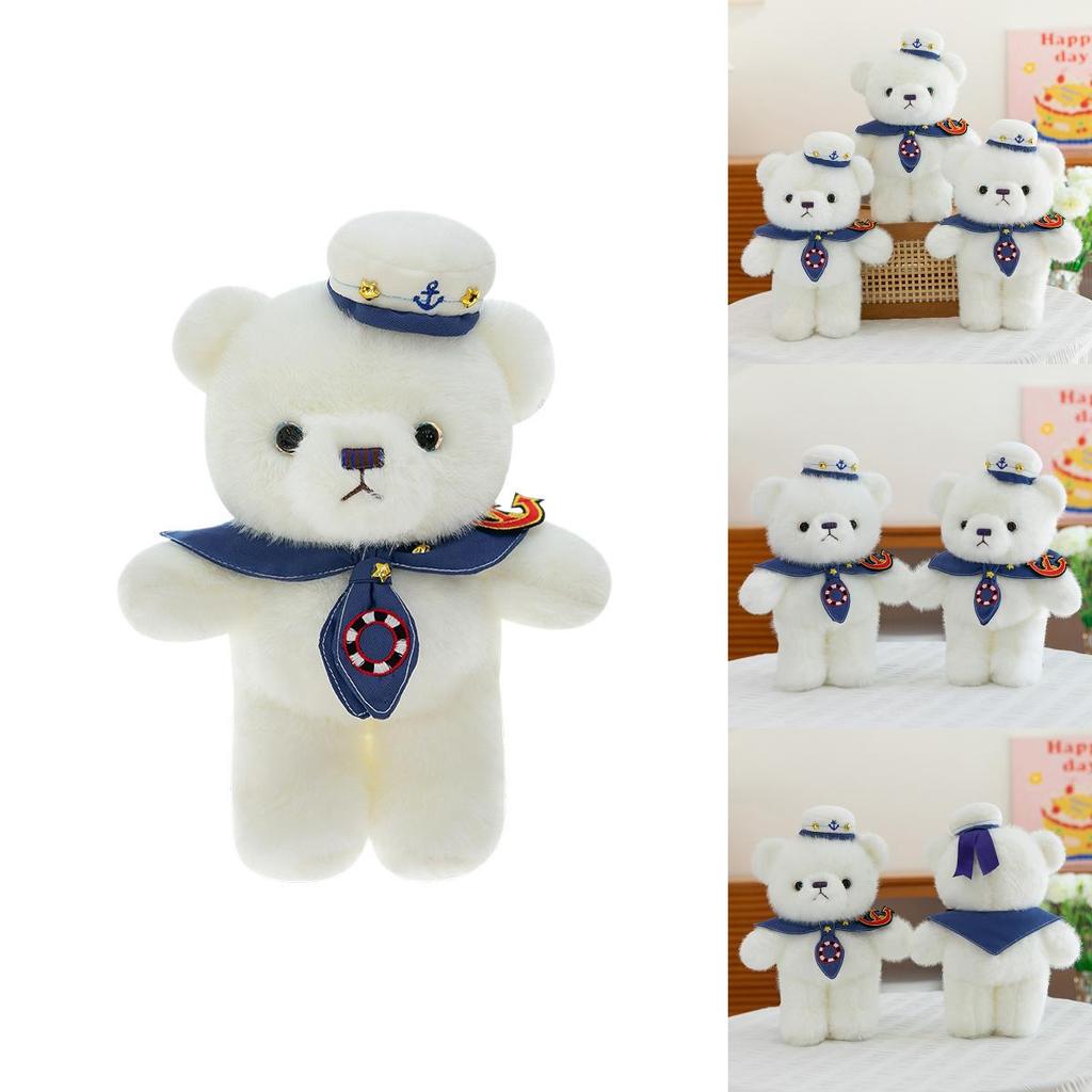Cute Cartoon Sailor Suit Teddy Bear Plush Doll Children Companion Toy For Kids Gift And Collectors