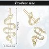 2PCS Snake Hair Clip Sparkly Rhinestones Snakes Hair Pins, Alloy Crystal Party Snakes Headband and Headpiece Accessories Headdress for Women Girls