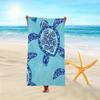 Yuzhan Schnelltrocknendes Bedrucktes Beidseitiges Fleece-Badetuch 2er-Pack