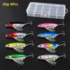 8Pcs Set 7g/10g/15g/20g/25g/30g Slow Sinking Jig Sharp Hooks Fishing Bait Lure  Shore Jigging