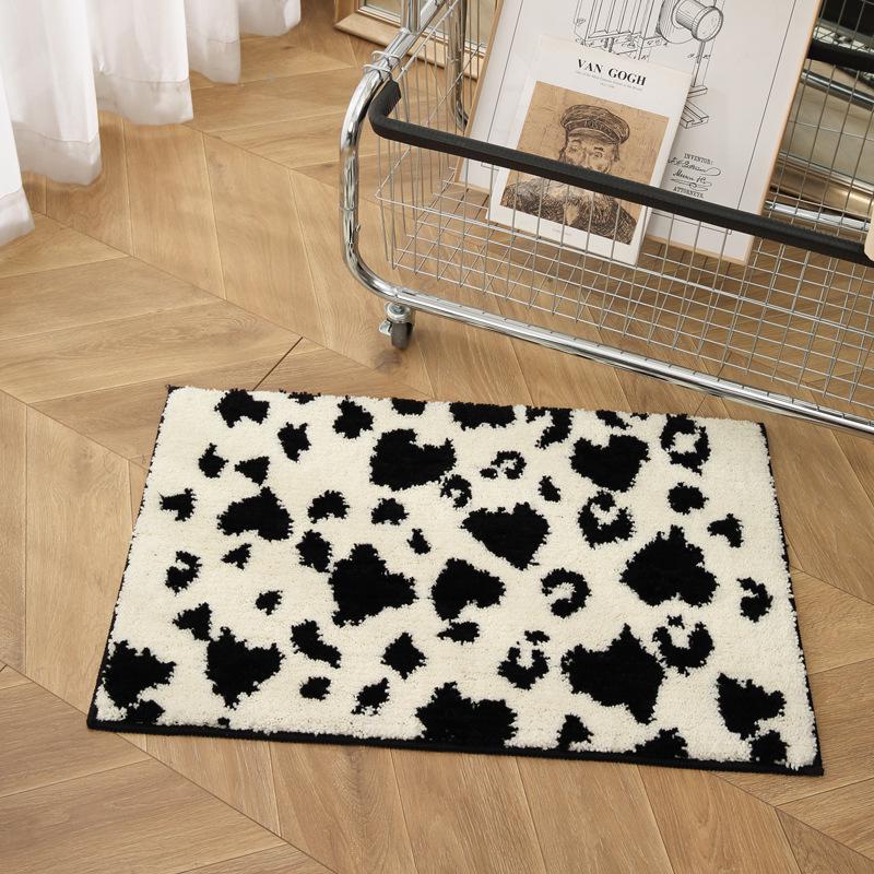 Non-Slip Water-Absorbent Flocked Bathroom Mat & Foot Pad for Entrance 40x60 cm