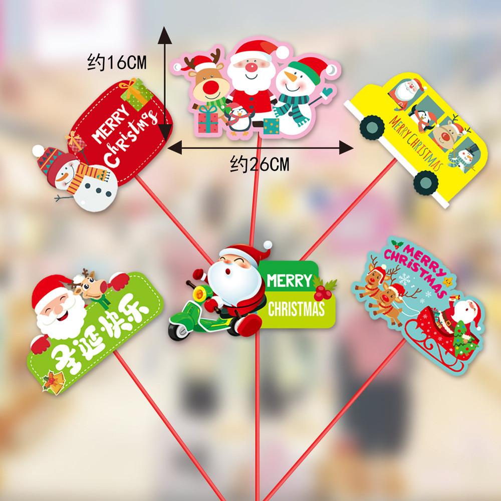 Christmas Enchanting Cartoon Paper Sign Featuring Santa And Reindeer For Cheerful Holiday Decor