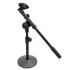 Desk Mic Stand Adjustable Height Angle Weighted Round Base Table Microphone Stand for Meeting