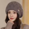 Cappello invernale da donna Berretti caldi Cappelli lavorati a maglia Berretto di pelliccia di coniglio femminile Autunno inverno Cappello moda donna Skullies Berretti