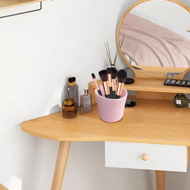 Wall-Mounted Woven Basket Hand-woven Organizer Container Wall Basket With Handle Toy Storage Vegetable Rope Bins For Kitchen