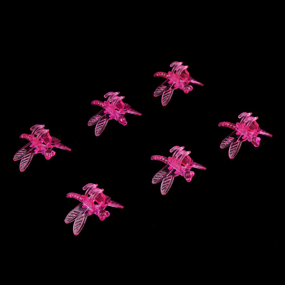 100 st Trädgårdsverktyg Stjälkfästen Väx Upprätt Orkide Plast Mini Stjälkar Blomma Roseröd