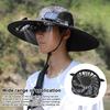 Cooling Fan Hat Clip-on Air Cooler Fan Strong Airflow Low Noise Mini Size Rechargeable Outdoor Wide Brim Hat Solar Fan