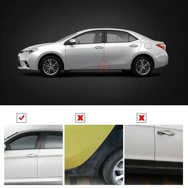 4Pcs Car Crash Strip Silicone Door Anti-collision Veneer Protective Sleeve Decorative Anti-collision and Anti-scratch Sticker Interior Mirrors 6