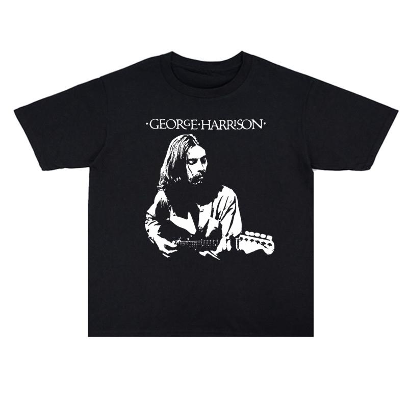 2025 Summer Singer Musician George Harrison Printed Cotton Men's and Women's T-shirt High Quality Short Sleeve Men's Tee