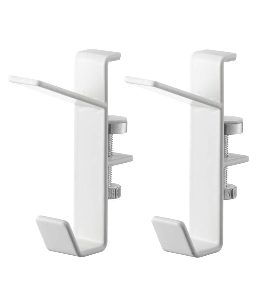 Yamazaki Tower Indoor Clothes Drying Set of x x H7cm Hooks onto Screw Clothes Drying Product 5621 Hooks, 2, White, Approx. W1.5 D5.5 (each), Lintel,