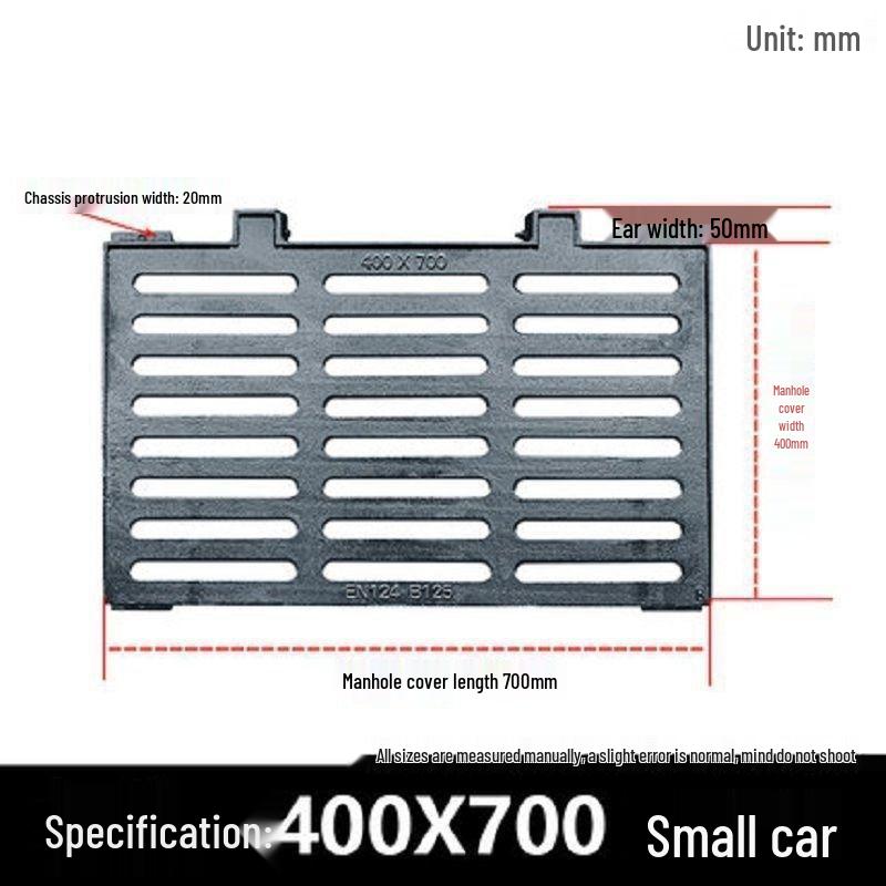 Heavy Duty Ductile Iron Rectangular Manhole Cover Set for Rainwater Wells