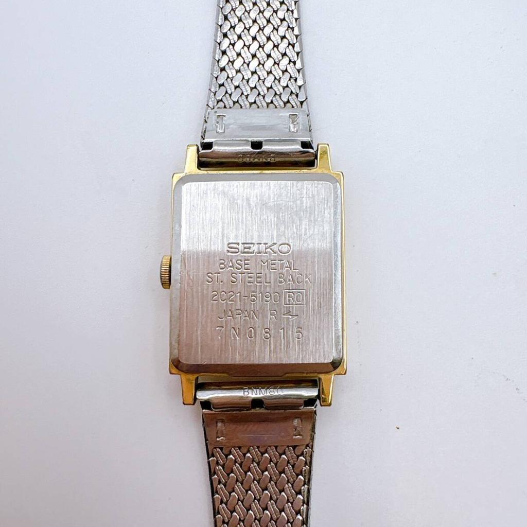 SEIKO Square Gold Watch [Working Condition] 2C21-5190