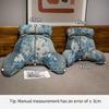 Bedside Reading Playing Sofa Cushion Retro Printing Lumbar Support Large Pads Home Bedroom Office Waist Protection Pillow Removable and Washable