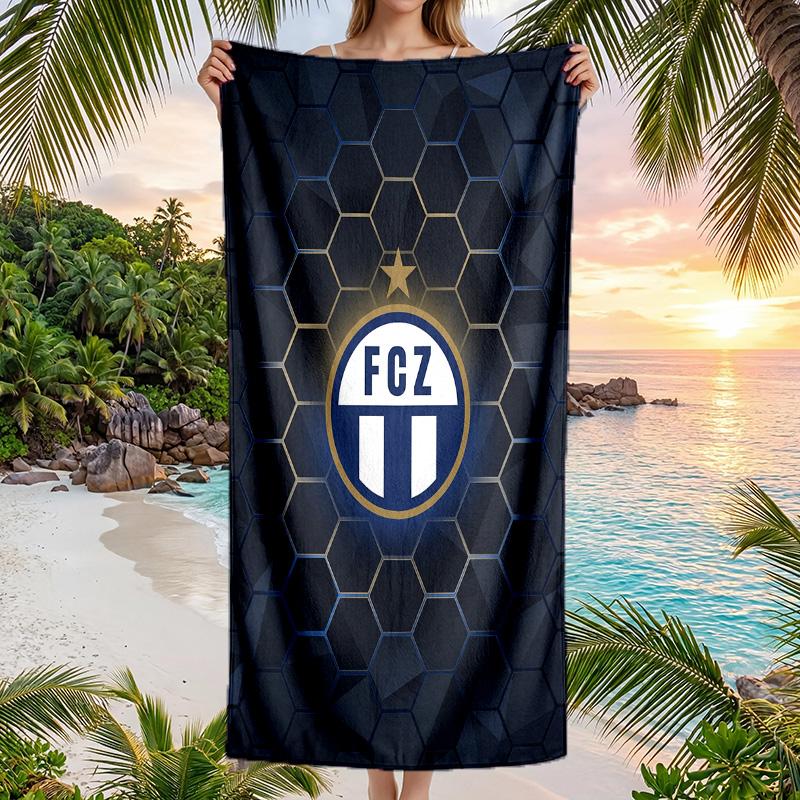 Telo Mare Asciugatura Rapida Stampa FC Zürich Microfibra Assorbente Portatile da Viaggio Asciugamano per Nuoto