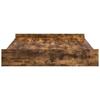 Storage Bed Frame Smoked Oak 140 X 200 Cm