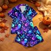 Women's Halloween Print Pajama Set Two Piece Sleepwear