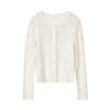 Langzi Round Neck French Lace Knit Cardigan