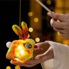 Handmade Fabric Rabbit Lamp Making Supplies Traditional Style Design With Glowing LED For Party Decoration
