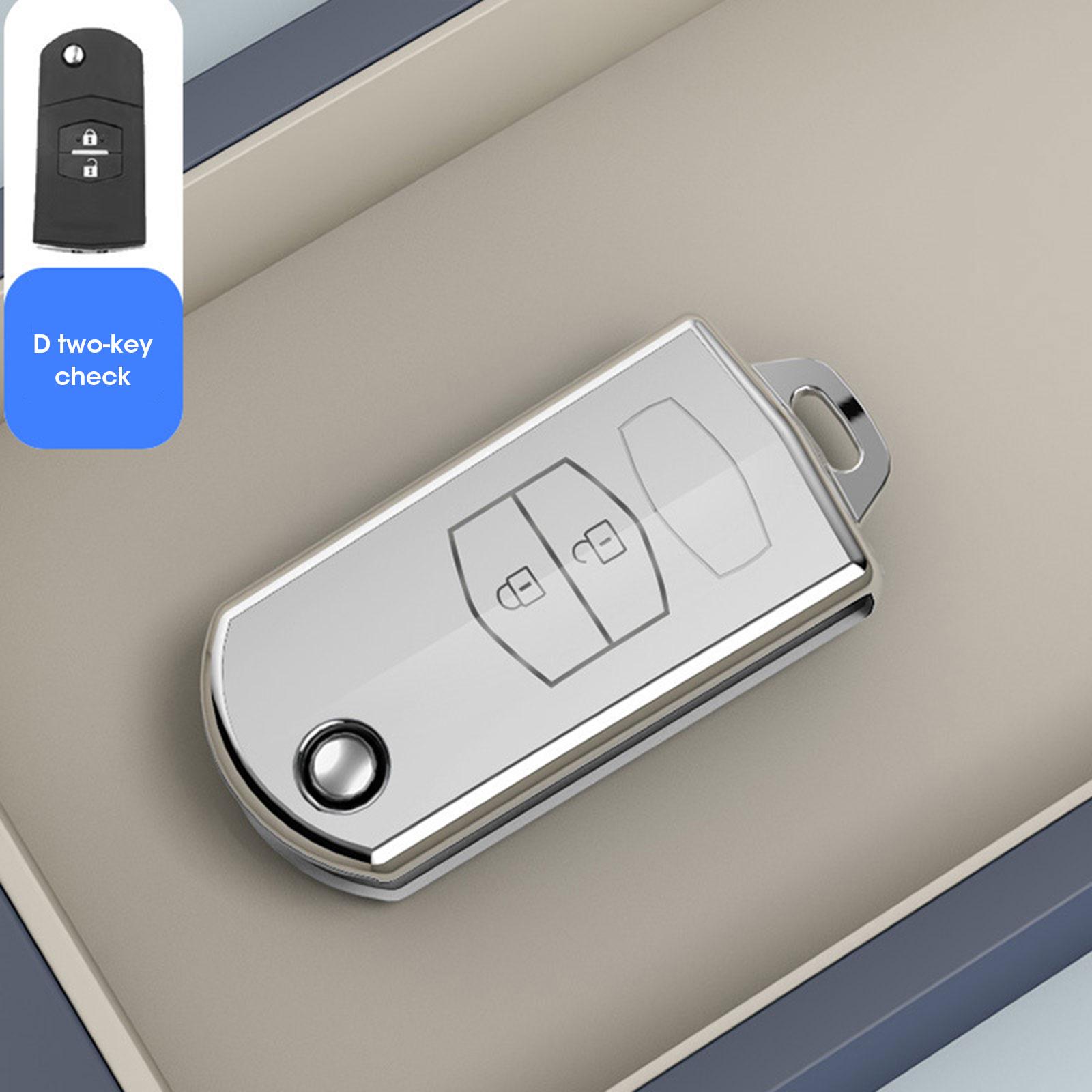 

2 кнопки TPU держатель ключа для Mazda 2 3 5 6 CX7 CX9 RX8 MX5 MPV Demio чехол для автомобильного ключа чехол для пульта дистанционного управления брелок сумка протектор белый