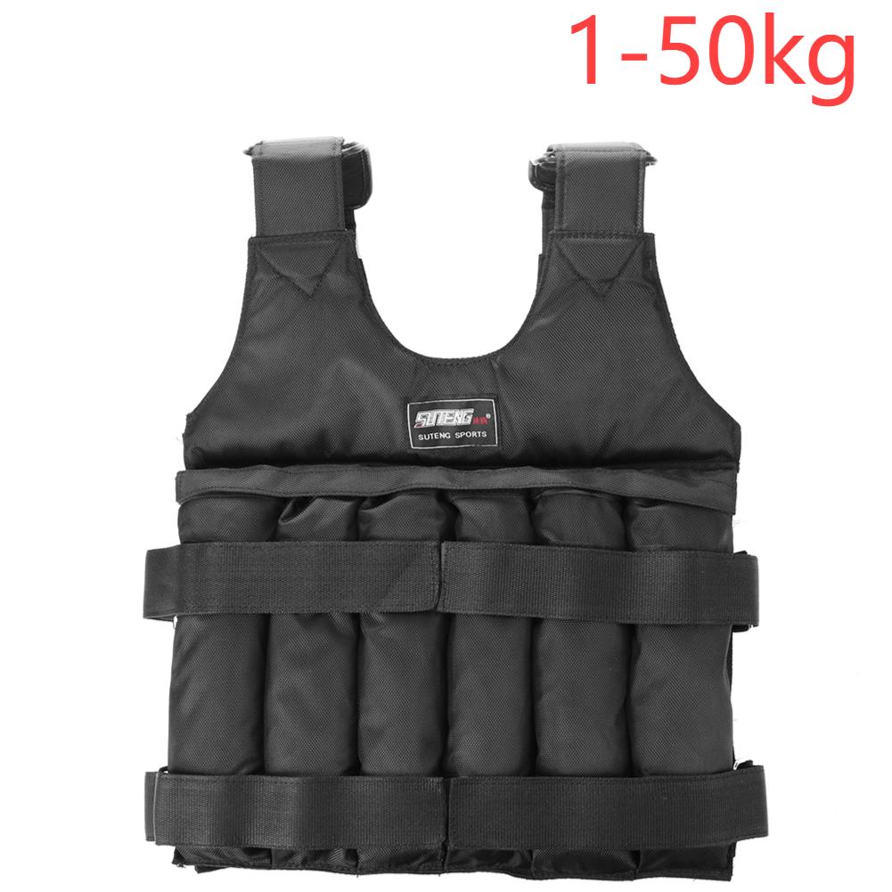 3/15/20/35/50kg Loading Weight Vest Jacket Sand Clothing for Running Training Fitness Equipment Adjustable Waistcoat Jackets
