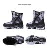 Children's Waterproof Snow Boots with Ice Cleats - Warm, Non-slip, Velvet-lined Winter Boots for Medium To Large Kids, Blue.