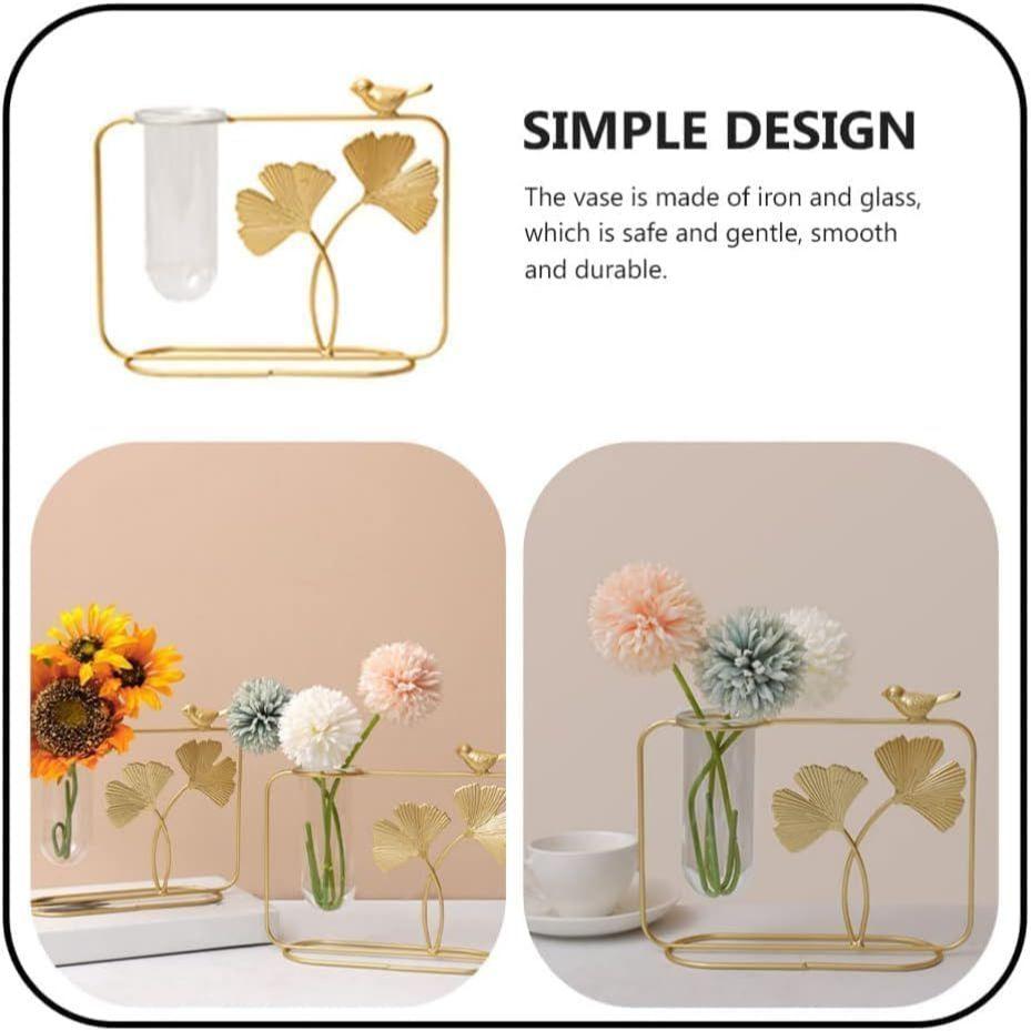 Decorative Items for Home, Gift Items for Home Decor,Propagation Station Test Tube Flower Vase with Metal Frame Test Tube Glass Item   (Set of 20)