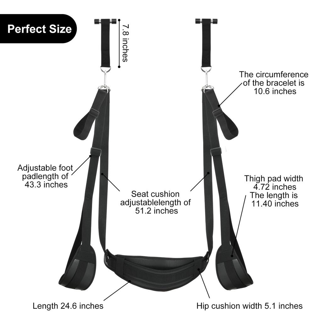 Upgraded Door Hanging Sex Swing Sex Toys Soft Slings Sex Furniture Fetish Bandage Restraints Adult Sex Swing SM Games