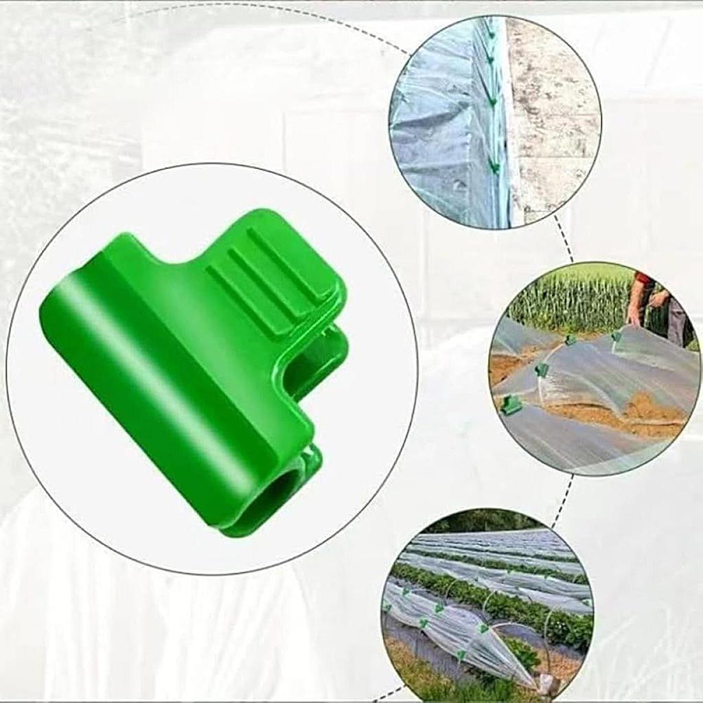 Garden Clips 100 Pieces Greenhouse Film Clamps Reusable Clamp For Planting Frame Covering Netting Garden Hoop Winter Tunnel