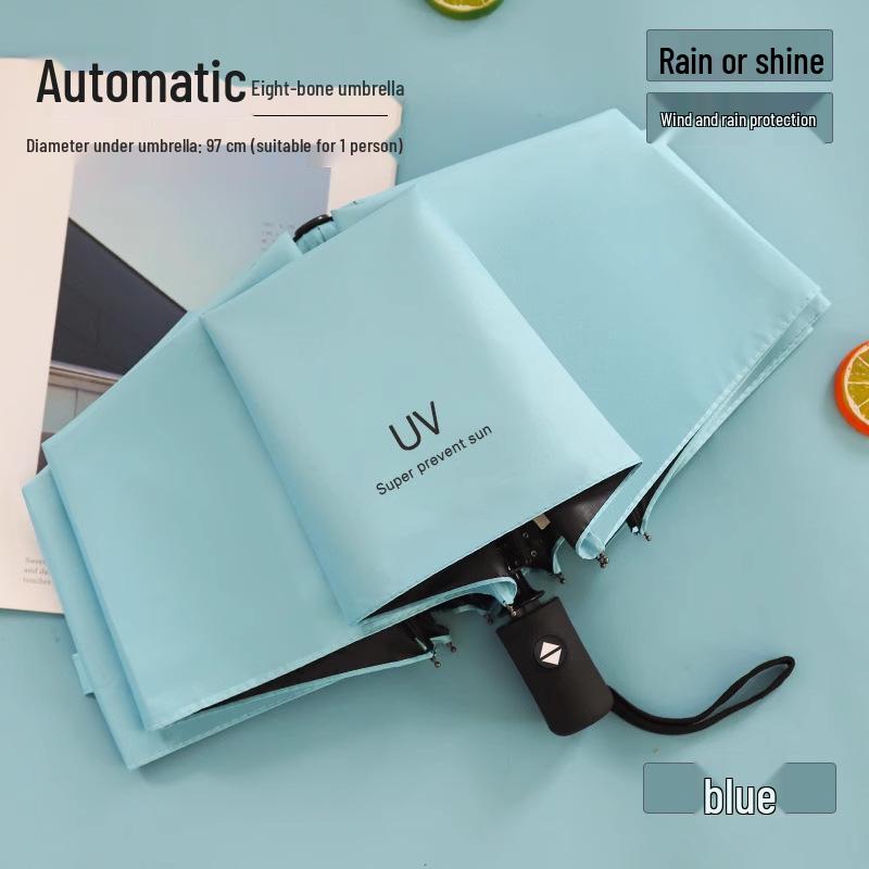 Automatischer Faltbarer Regenschirm: Groß, Verstärkt, Tragbar, Doppelte Verwendung für Erwachsene & Kinder - Sonnen- & Regenschutz