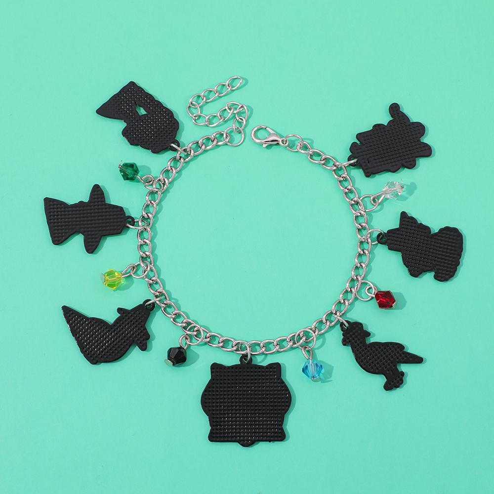 KPop Demon Hunters Rumi Jino Dreapy Tiger Crow Enamel Pendant Charm Bracelets Handmade DIY Jewelry for Women And Girls