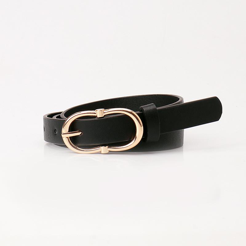 Elegant Womens Slim Faux Leather Waist Belt With Alloy Closure For Daily Commuting