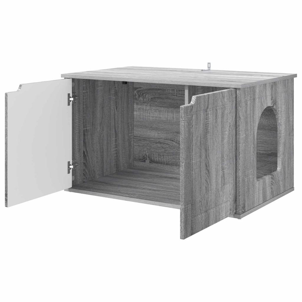 vidaXL Cat House, Sonoma Gray, 85 x 55 x 50.5 cm