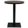 Vidaxl Stolik Bistro Z Mdf, Stalowa Podstawa, 60X75 Cm, Ciemny Jesion