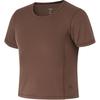 Li Ning Fitness Series Solid Color Round Neck Comfortable Breathable Short Sleeve T-Shirt Women T-Shirts Brown ATSU734-2