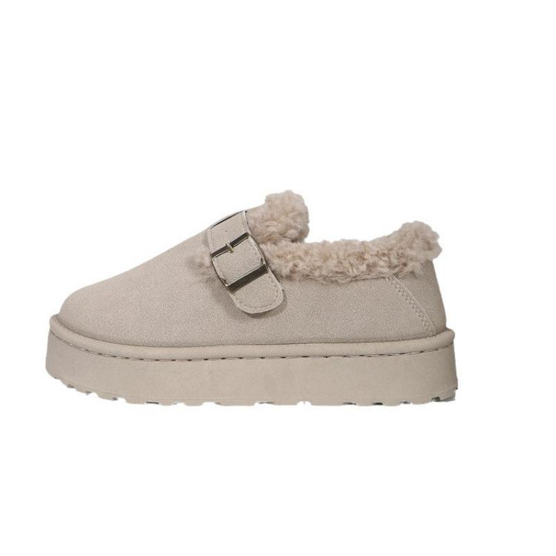 Women's cotton shoes autumn and winter new large size round head thick sole short plush fashion women's shoes