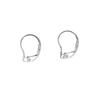 KOHSAi French Hook Pair of Made in Dangle German Hoop Earrings with Spring Handmade Accessory PT950 Platinum Earrings, 2, Japan, Small, Hooks, Parts,