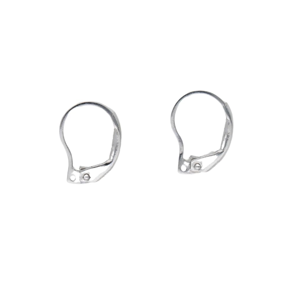 KOHSAi French Hook Pair of Made in Dangle German Hoop Earrings with Spring Handmade Accessory PT950 Platinum Earrings, 2, Japan, Small, Hooks, Parts,