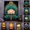 Canvas Painting Lotus Flower Zen Meditation Posters and Prints Floral Modern Wall Art Pictures for Living Room Home Decoratio