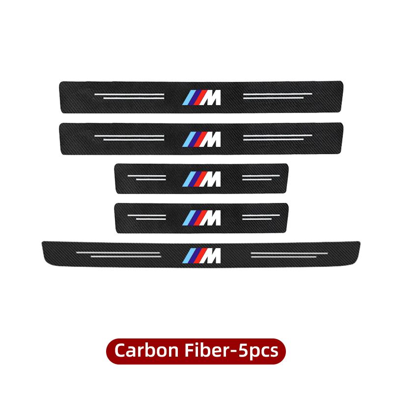 Carbon Fiber Car Door Sill Protector Stickers For BMW M E46 E90 E60 F30 E39 F10 F20 E87 E36 F20 F30 X1 X3 X5 X7 1 2 3 5 7 Series