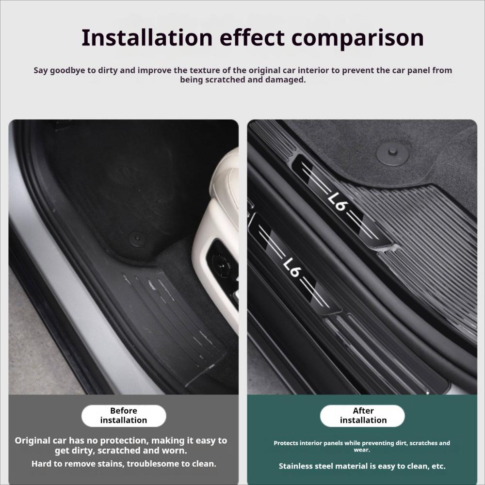 For Li Lixiang i6/i8/L6/L7/ L8/L9 Specialized Threshold Strip Stainless Steel Modified Protective Strip Welcome Pedal Sill