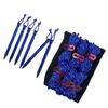 Corda de Barraca Fivelas de Estaca Cordas Refletivas Conjunto com Bolsa de Armazenamento para Acampamento ao Ar Livre Azul