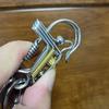 Stainless Steel Keychains,Golden Skull Head Hook Buckle Car Waist,Mechanical Style Men Halloween Gift Ornaments