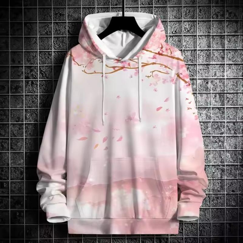 Men's Trendy 3D Printed Hoodie with Star & Number 10 Design - Casual Fashion Pullover, Machine Washable